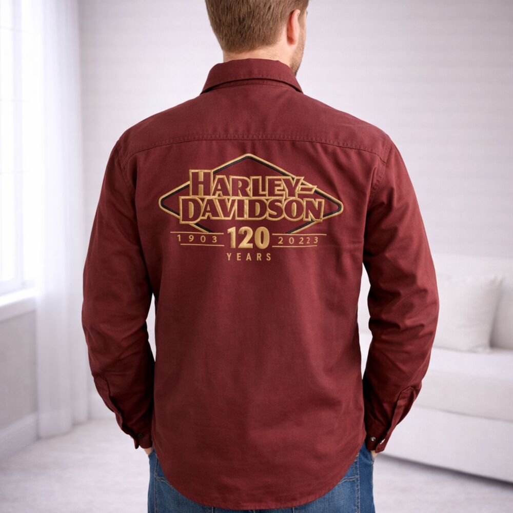Harley Davidson Riding Jacket Brown 120th Anniversary Operative S
